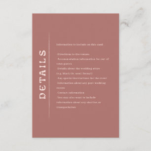 San Miguel Wedding Enclosure Card