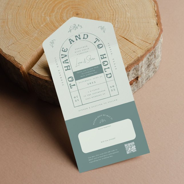 San Miguel Wedding Invitation with RSVP Card (Creator Uploaded)