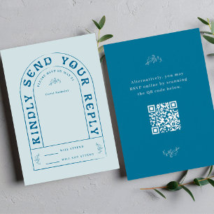 San Miguel Wedding RSVP Card with QR Code