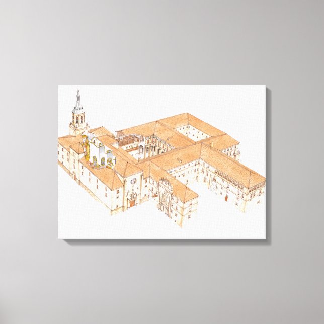 San Millan de la Cogolla Monastery. La Rioja Canvas Print (Front)