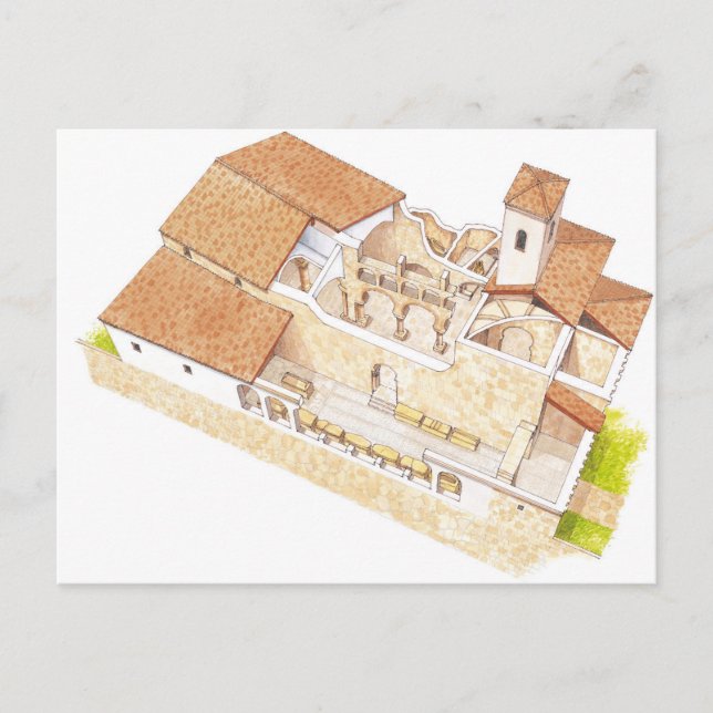San Millan de la Cogolla. Suso Monastery. La Postcard (Front)