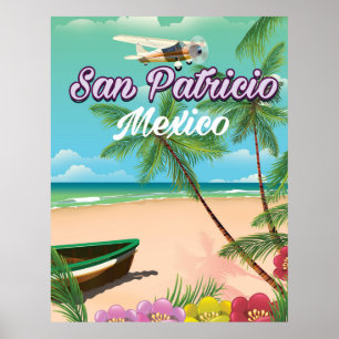 San Patricio Mexico travel poster