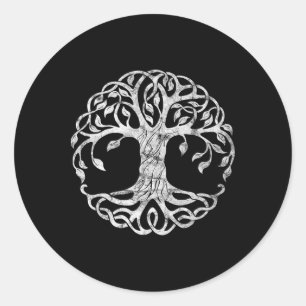 San Patties Irish Celtic Tree Of Life St Patricks  Classic Round Sticker
