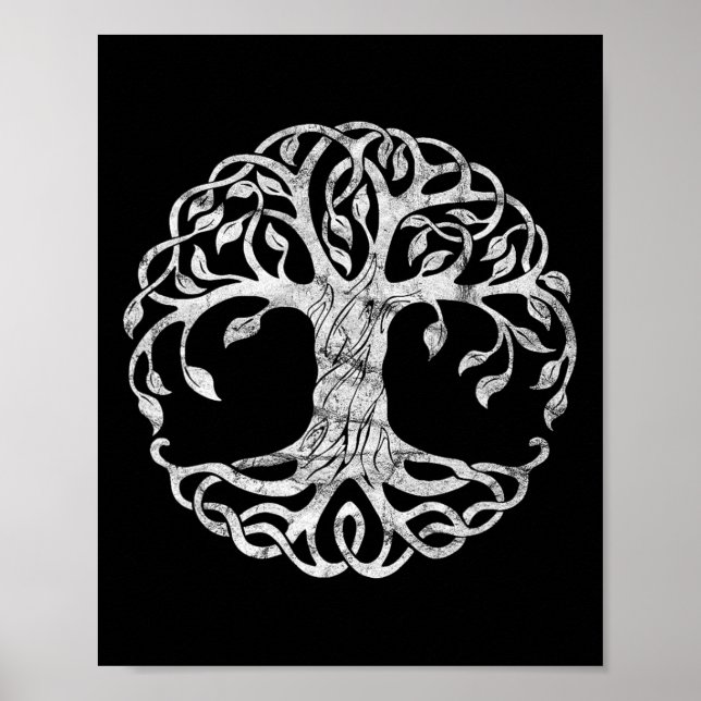 San Patties Irish Celtic Tree Of Life St Patricks  Poster (Front)