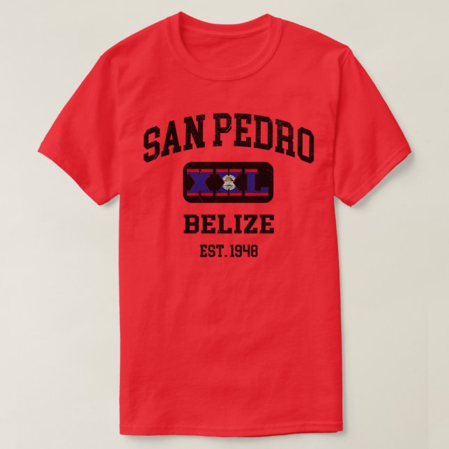 San Pedro Belise XXL Athletic design T-Shirt (Design Front)
