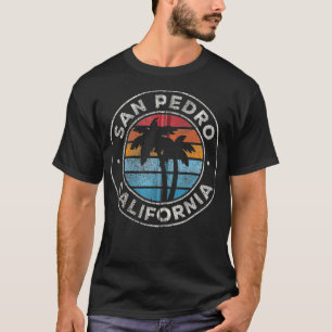 San Pedro California CA Vintage Graphic Retro 70s  T-Shirt