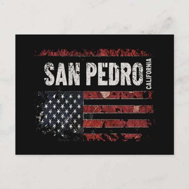 San Pedro California Postcard (Front)