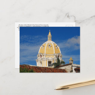 San Pedro Cathedral Cartagena Travel Postcard