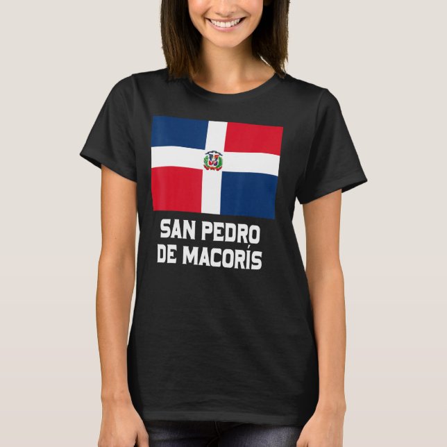 San Pedro De Macorís Dominican Republic Emblem Esc T-Shirt (Front)