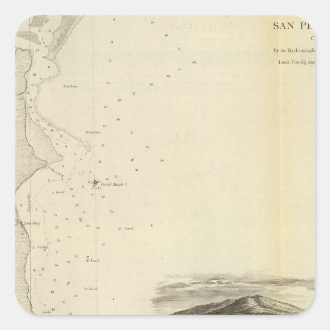 San Pedro Harbour, Calif Square Sticker (Front)