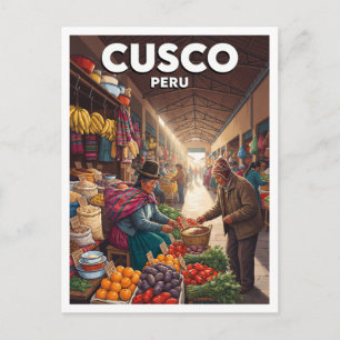 San Pedro Market, Cusco Peru Postcard