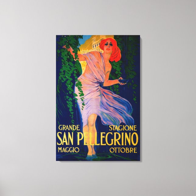 San Pellegrino Vintage PosterEurope Canvas Print (Front)