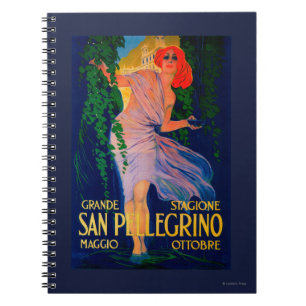 San Pellegrino Vintage PosterEurope Spiral Notebook