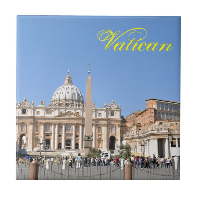 San Pietro square in Vatican, Rome, Italy Tile (Front)