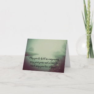 San Rafael, California, foggy morning, message car Thank You Card