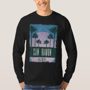 San Ramon California CA Vintage Vaporwave Retro 80 T-Shirt