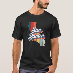 San Ramon City Retro Vintage Hometown California P T-Shirt