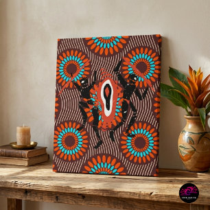 San Rock Rhythm Linocut Canvas Print