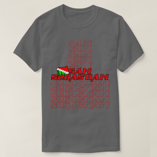 San Sebastian Cascade text T-Shirt (Design Front)