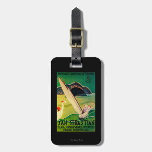 San Sebastian Vintage PosterEurope Luggage Tag