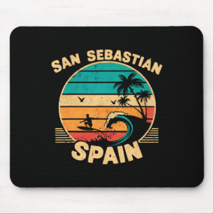 San Sestian Spain City Pionate About Surfing Waves Mouse Pad