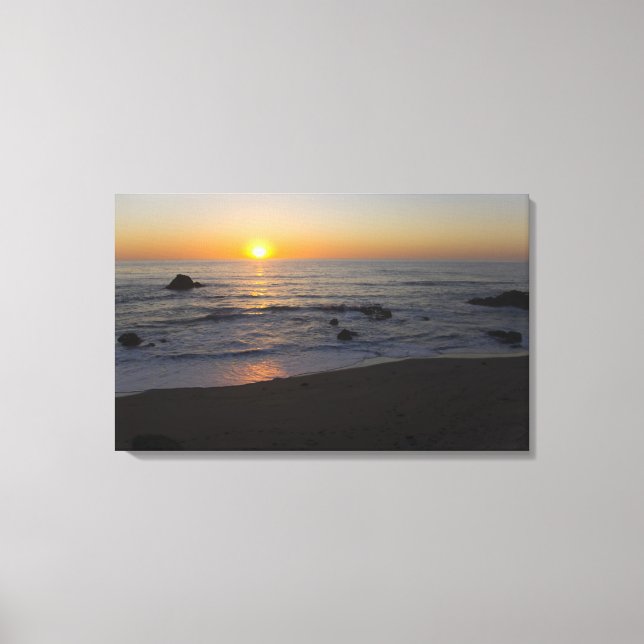 San Simeon Sunset 4 Canvas Print (Front)