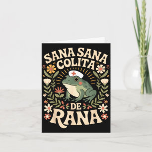 Sana sana colita de rana latino frog paediatrics card