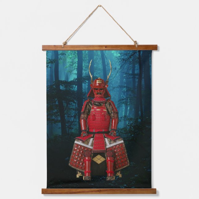 Sanada Yukimura Samurai Armor Wall Tapestry (Front)