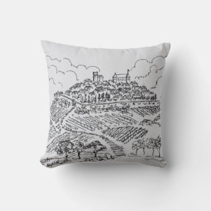 Sancerre Vineyards Loire Valley, France Cushion