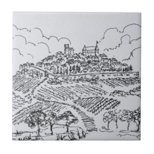 Sancerre Vineyards Loire Valley, France Tile