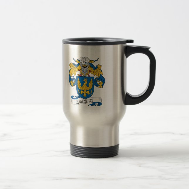Sanchez Family Crest Travel Mug (Right)