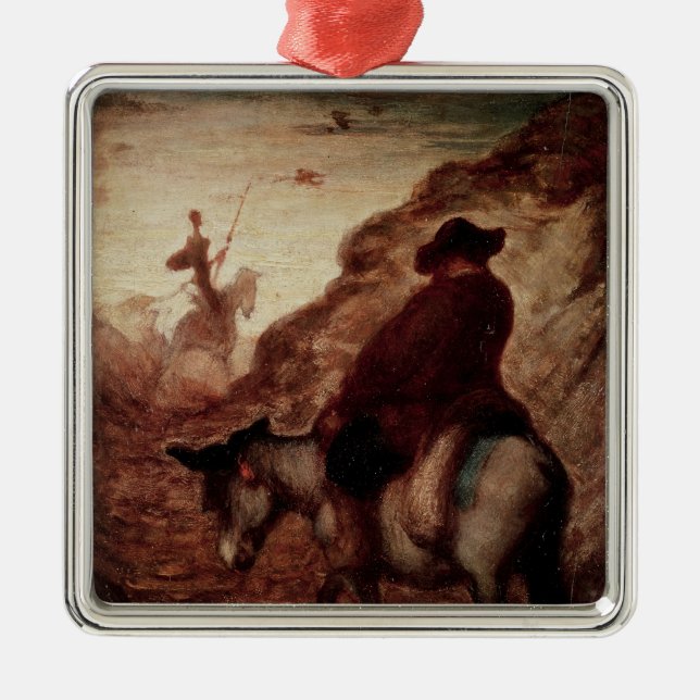 Sancho and Don Quixote, 19th century Metal Tree Decoration (Front)