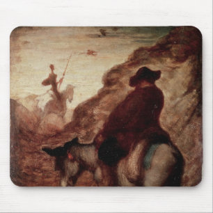 Sancho and Don Quixote, 19th century Mouse Pad