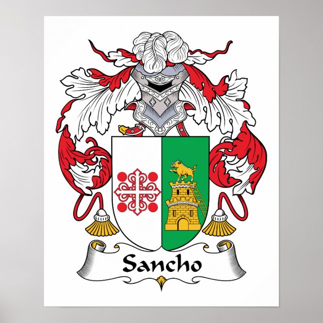 Sancho Family Crest Poster (Front)