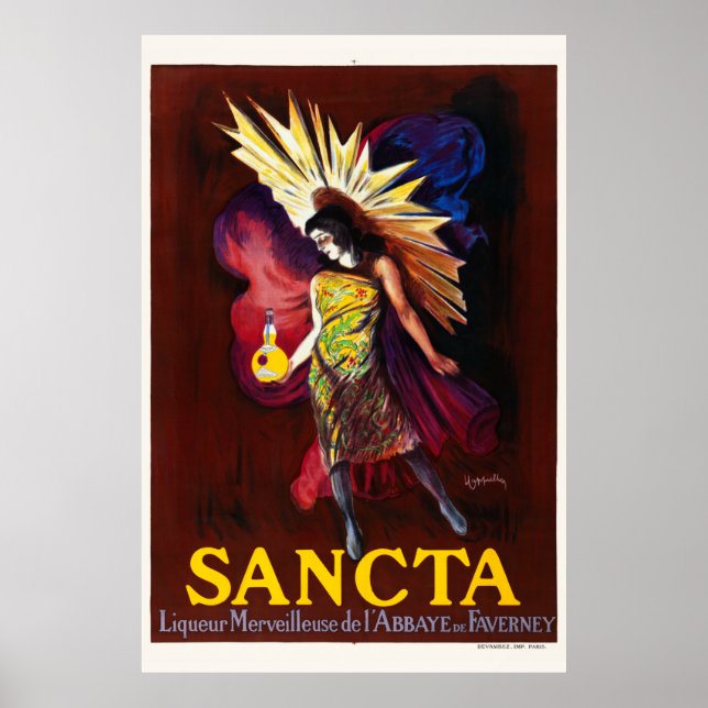 Sancta Liqueur France Vintage Poster 1925 (Front)