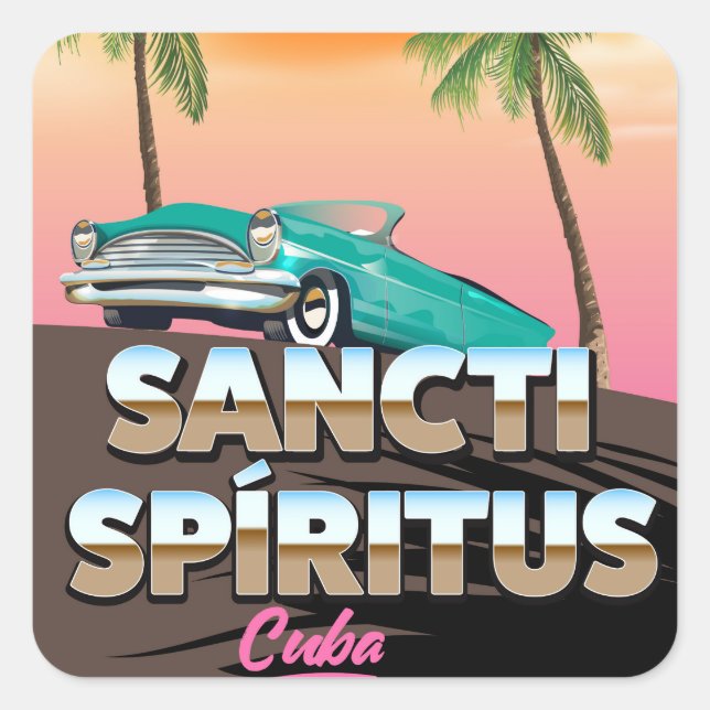 Sancti Spíritus Cuba Square Sticker (Front)