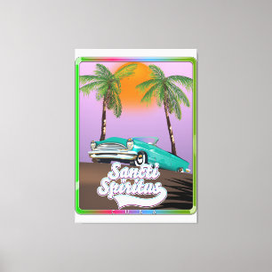 sancti spiritus Cuba travel poster. Canvas Print