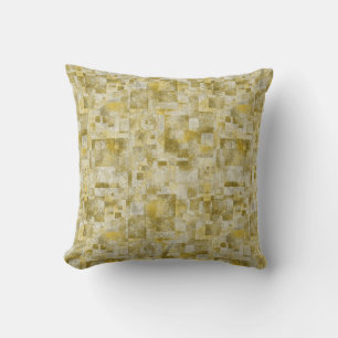 Sanctuary and Self-Love Spa Abstract Gold Texture Cushion