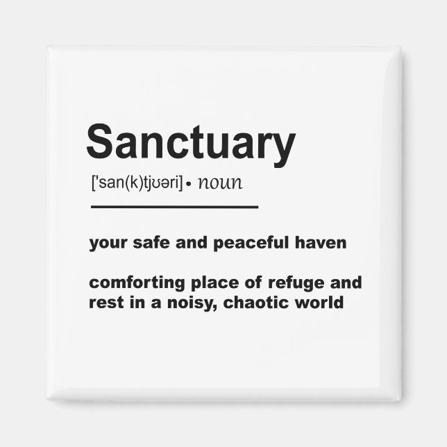 Sanctuary Definition Magnet (Front)