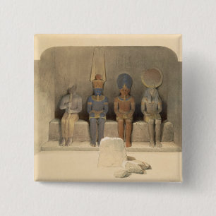 Sanctuary of the Temple of Abu Simbel, from "Egypt 15 Cm Square Badge