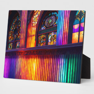 Sanctuary Rainbow Church Interior Tabletop Plaque