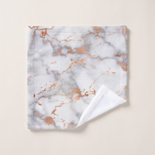 Sand Accents and White Abstract Pattern Wash Cloth