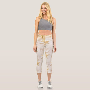 Sand and a Starfish natural neutral colour  Capri Leggings