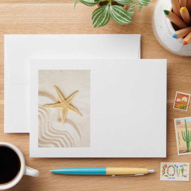 Sand and a Starfish natural neutral colour  Envelope (Desk)