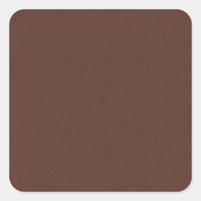 SAND AND BEACH SOLID MEDIUM DARK COFFEE CHOCOLATE SQUARE STICKER (Front)