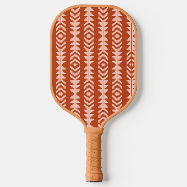 Sand and Clay Geometric Boho Design Pickleball Paddle (Front)