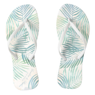 Sand and Palms Beach Wedding Bridal Party Jandals