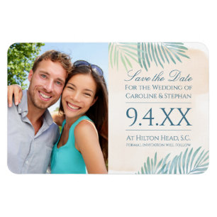 Sand and Palms Beach Wedding Magnet