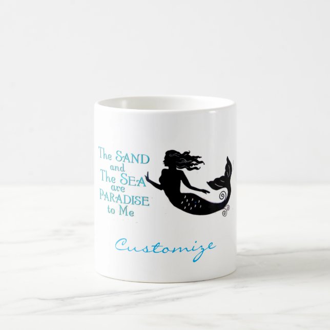 Sand and Sea Beach Mermaid Thunder_Cove Coffee Mug (Center)