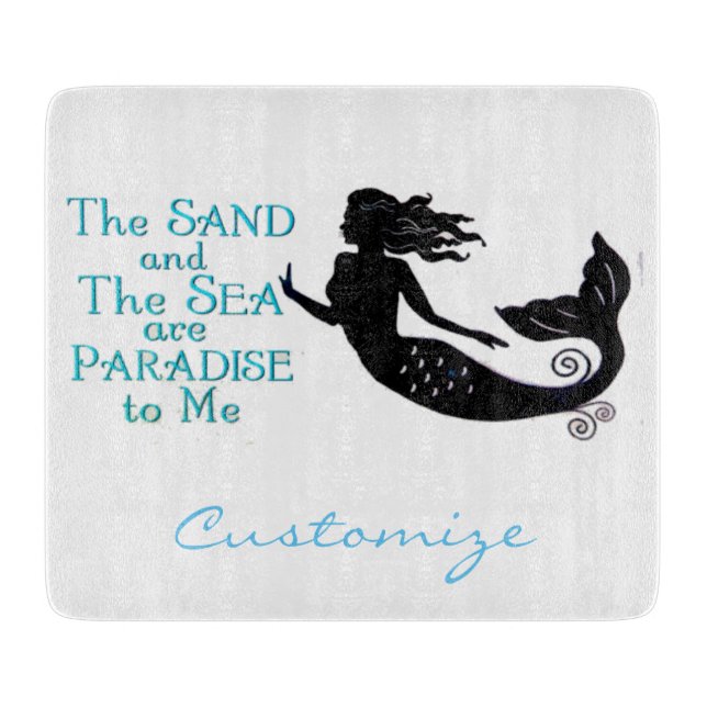 Sand and Sea Beach Mermaid Thunder_Cove Cutting Board (Front)